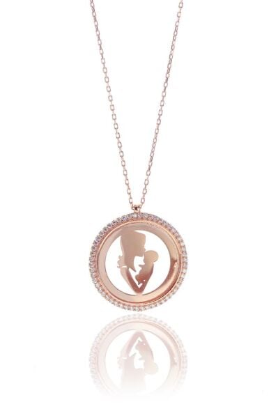 Çerçeveli anne bebek kolye SGTL8254