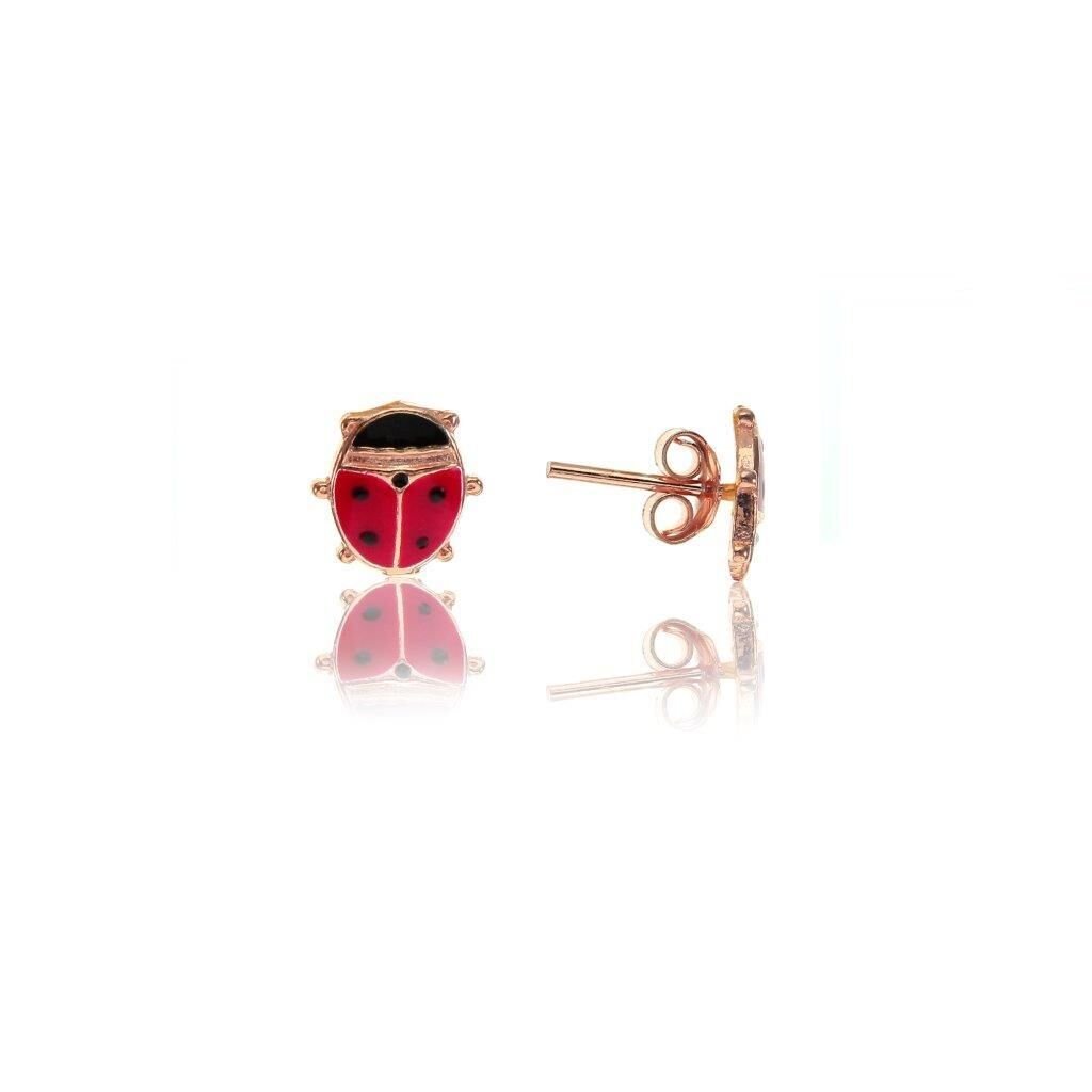 Mineli mini uğur böceği küpe SGTL7690
