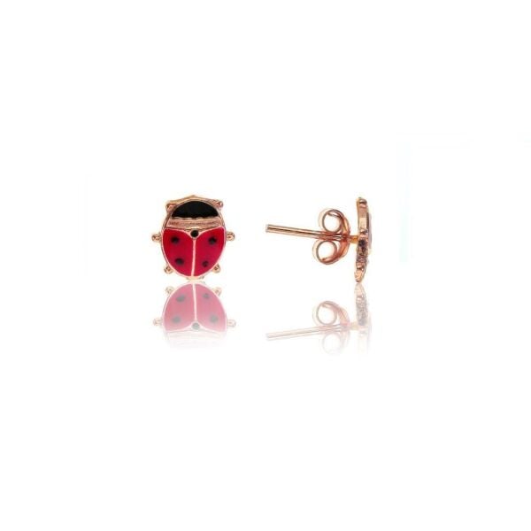 Mineli mini uğur böceği küpe SGTL7690