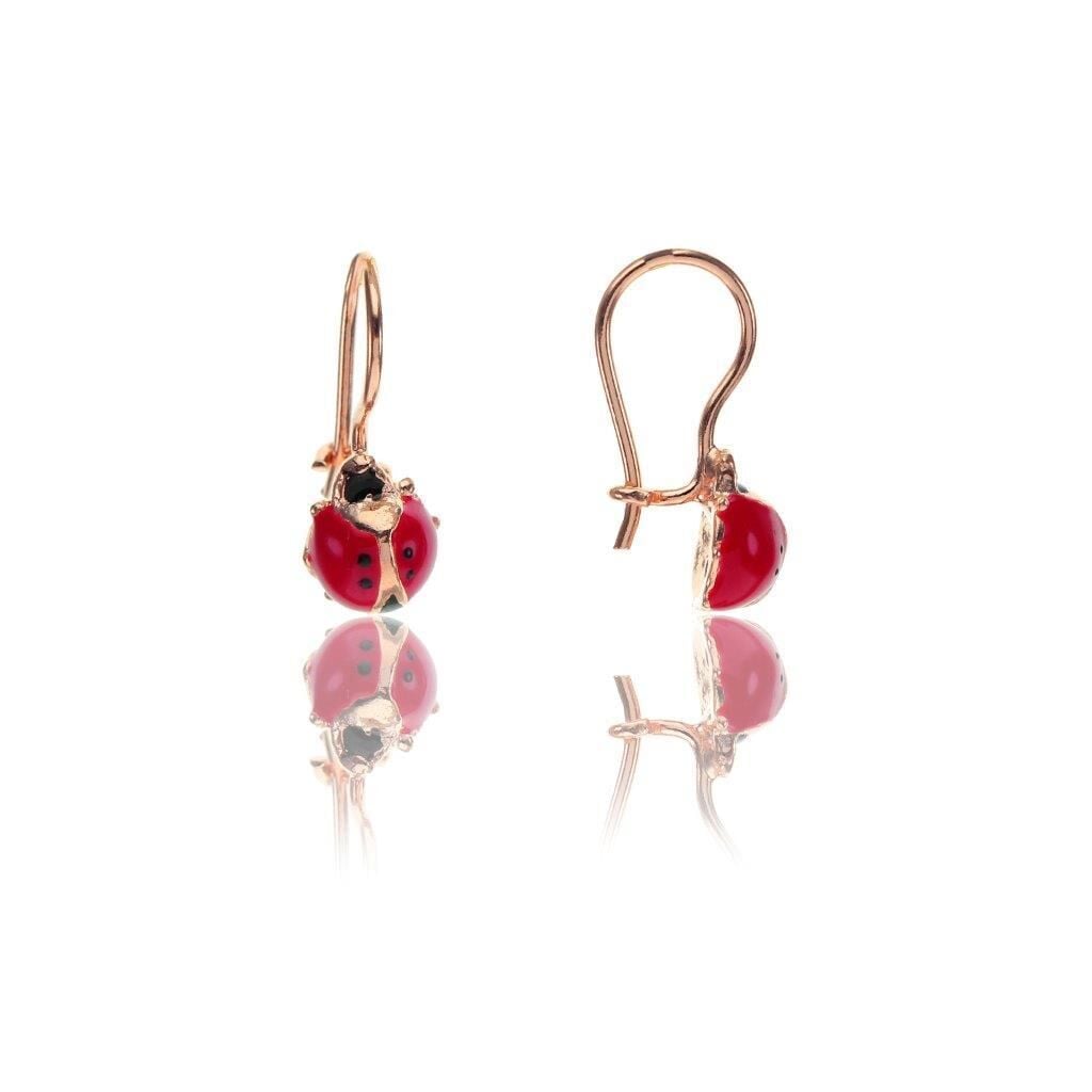 Mineli uğur böceği küpe SGTL7691