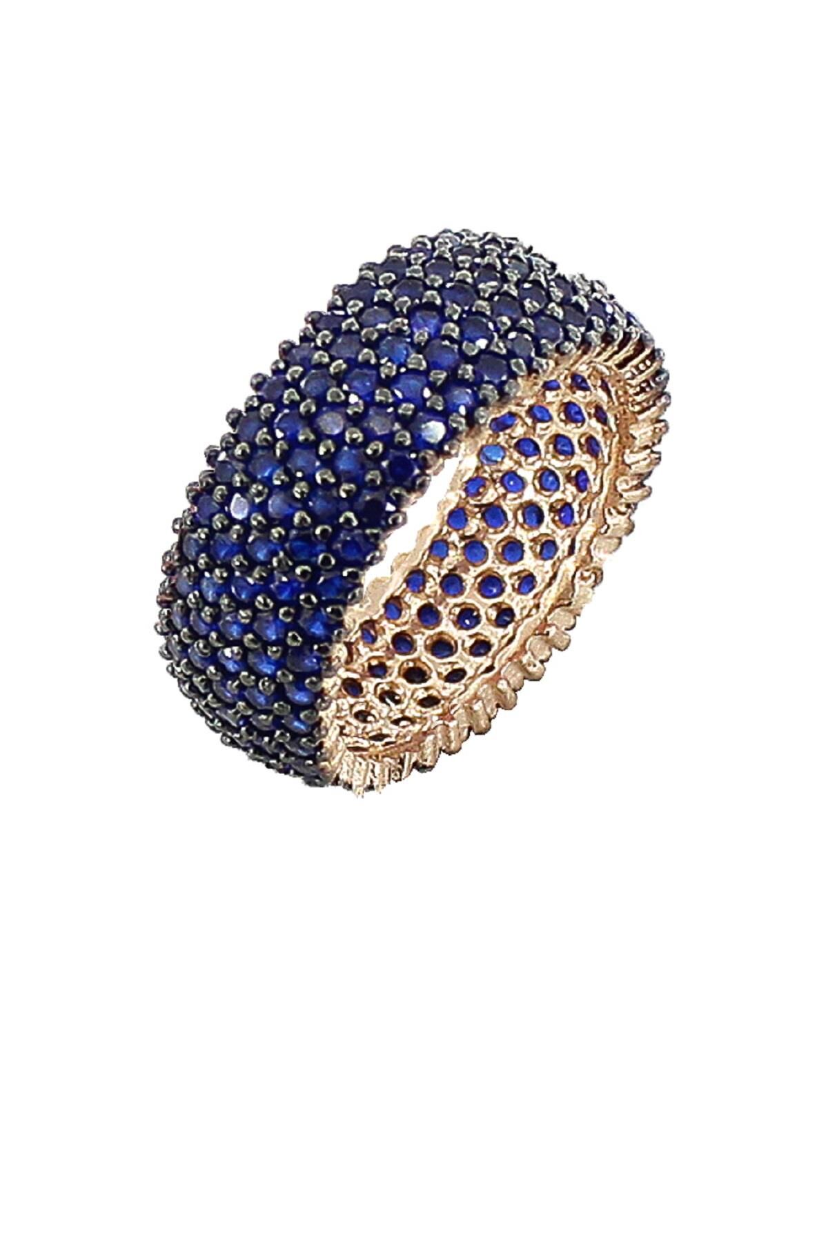 safir taşlı 5 sıra tamtur yüzük SGTL2758