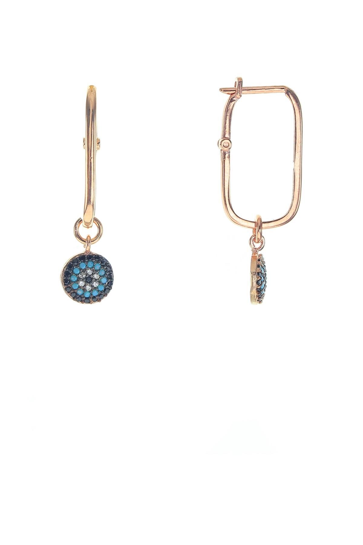 Gümüş göz modeli zirkon taşlı göçmen küpe SGTL8800