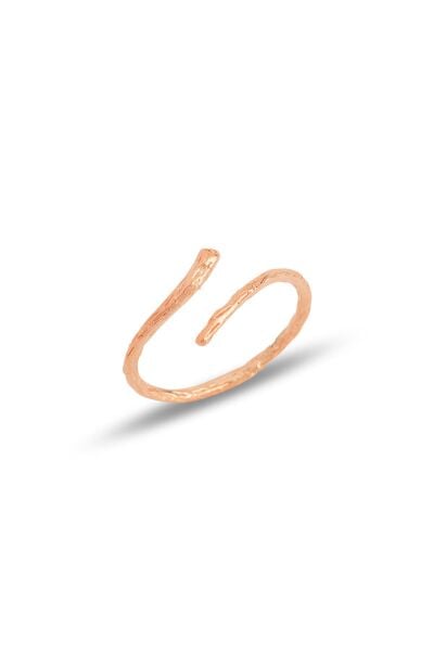 Gümüş rose üstten ayarlamalı ince yüzük SGTL11689ROSE