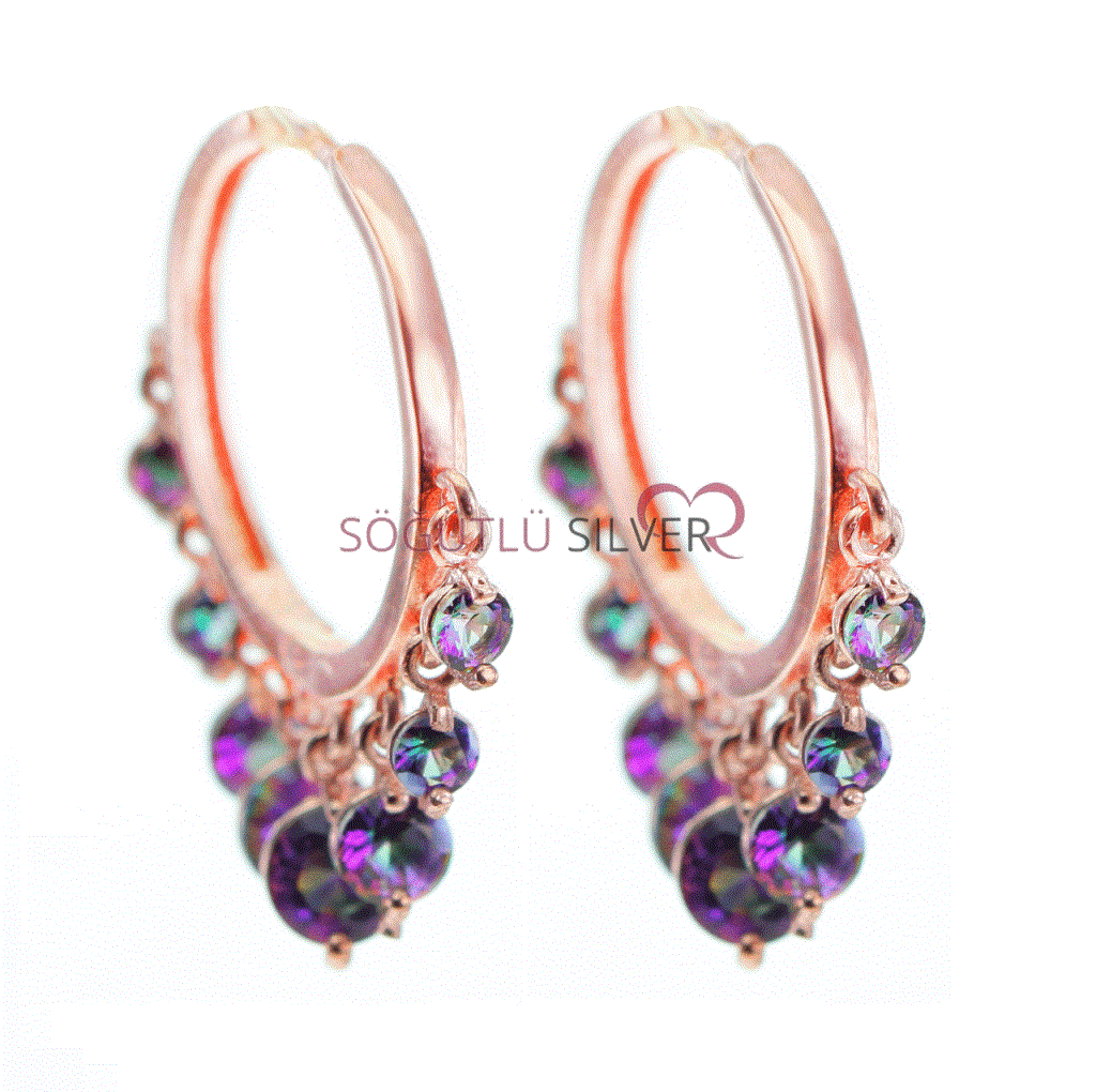 mistik topaz taşlı shakira kupe sgtl7281