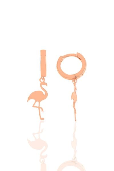 Gümüş flamingo küpe SGTL10362