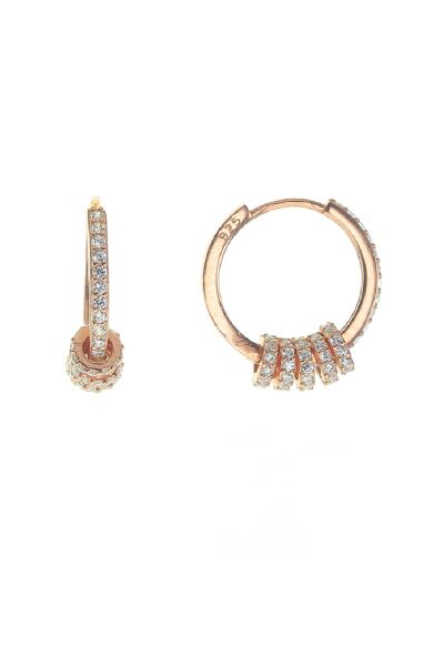 Gümüş zirkon taşlı halka küpe SGTL8803