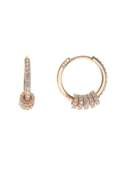 Gümüş zirkon taşlı halka küpe SGTL8803