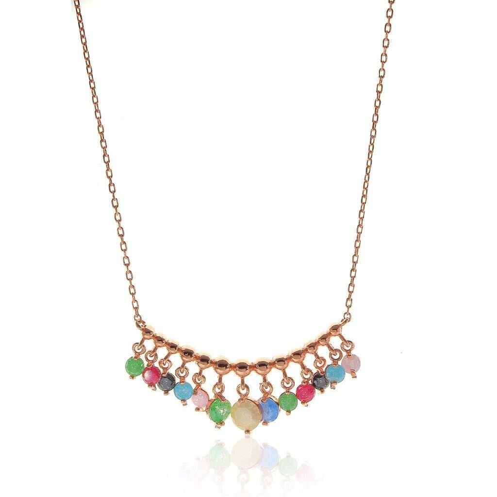 Renkli Taşlı Shakira Kolye SGTL5915