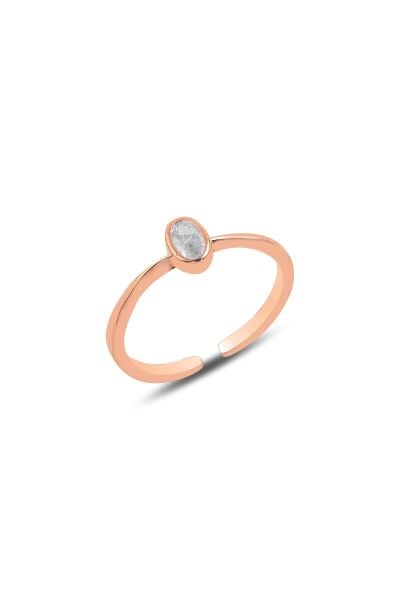 Gümüş rose zirkon ayarlamalı yüzük SGTL10161ZIRKON