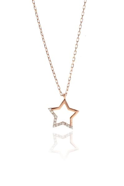 Gümüş yıldız kolye SGTL9134