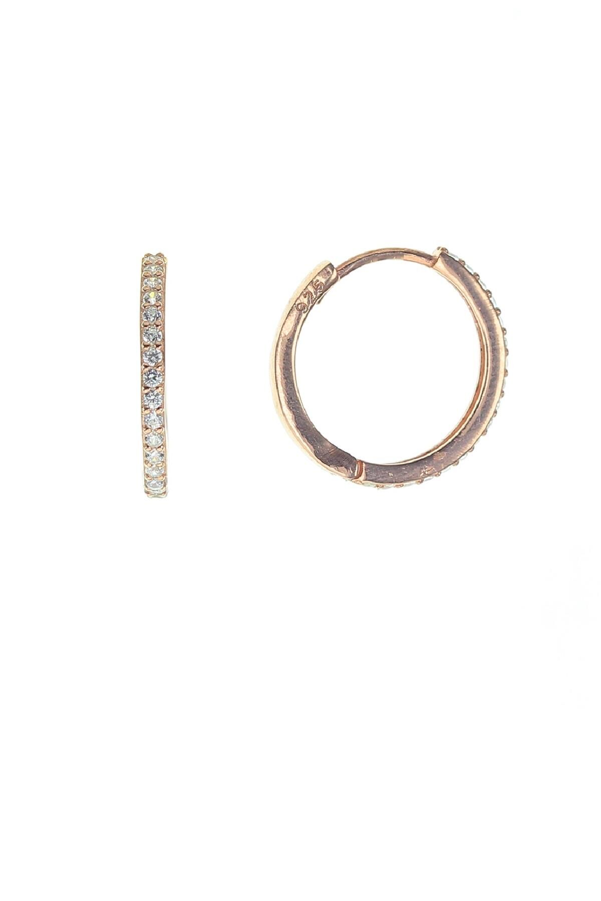 Gümüş zirkon taşlı halka küpe SGTL8804