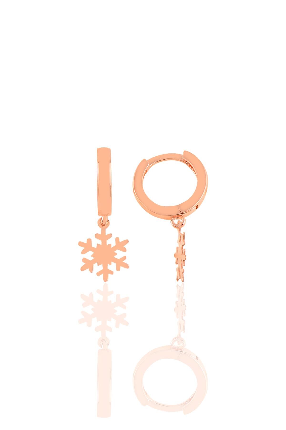 Gümüş kar tanesi küpe