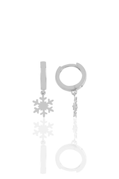 Gümüş kar tanesi küpe Gümüş