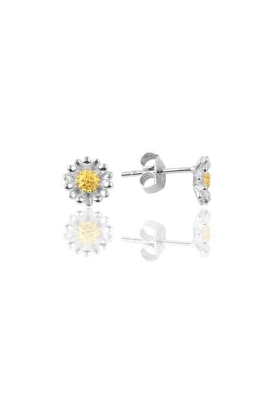 Gümüş mini papatya modeli küpe SGTL9223