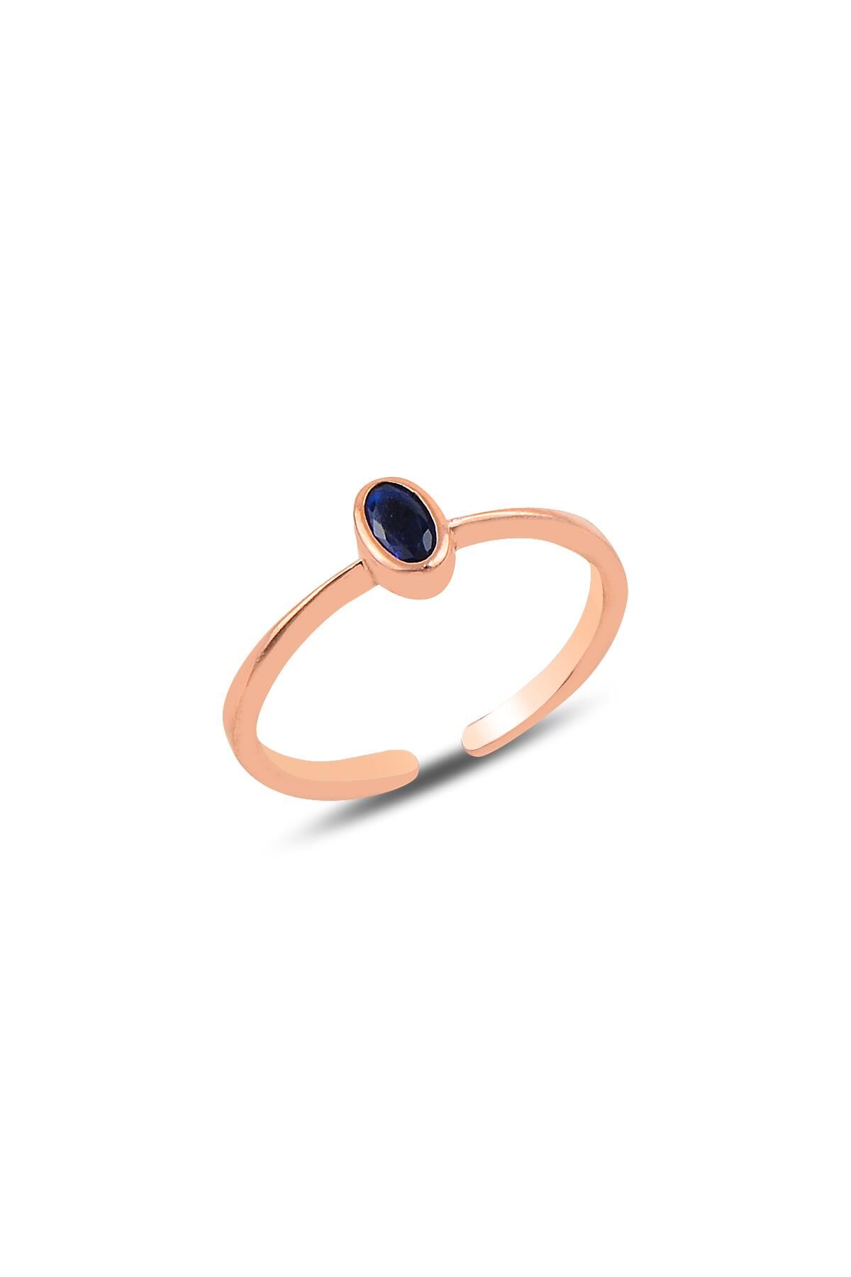 Gümüş rose safir taşlı ayarlamalı yüzük SGTL10161SAFIR