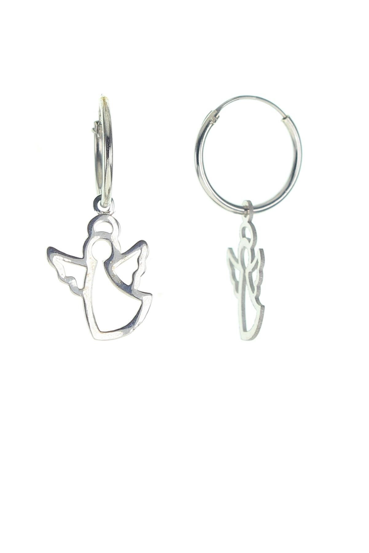 Gümüş kanat modeli halka küpe SGTL8810