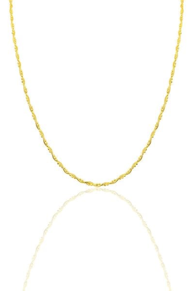 Gümüş altın yaldızlı toplu italyan kolye SGTL12142GOLD