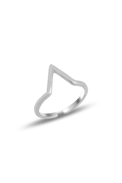 Gümüş rodyumlu  ayarlamalı V model  eklem yüzük SGTL11685RODAJ