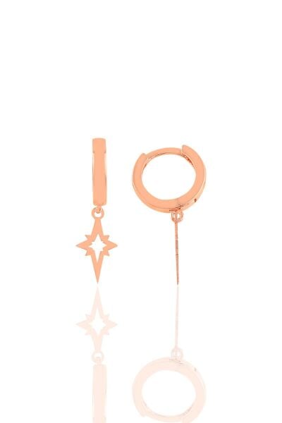 Gümüş kuzey yıldızı küpe