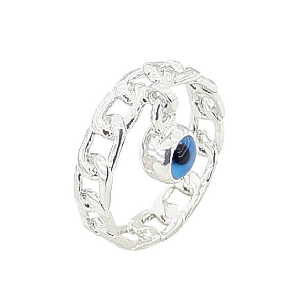 rodyumlu nazar gözlü yüzük SGTL2840