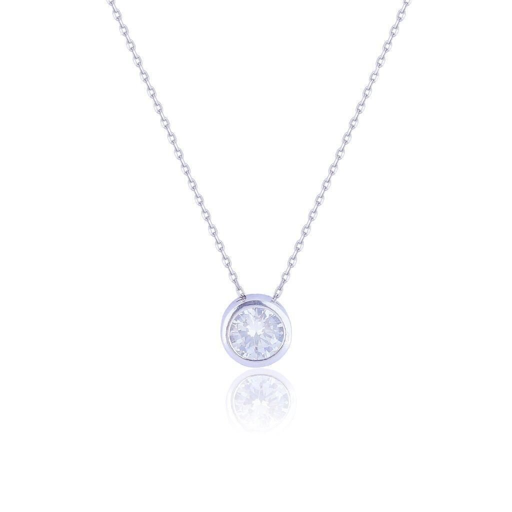 pırlanta modeli tek taş kolye SGTL3918