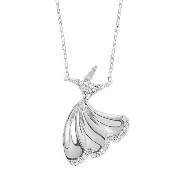 Rodyumlu Semazen kolye SGTL2024