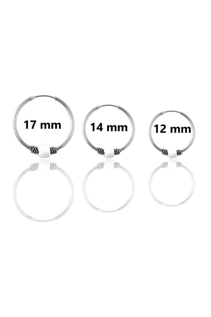 Gümüş  beyaz taşlı  üç boydan oluşan halka küpeler SGTL11167RODAJ