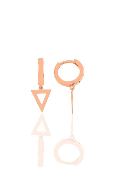 Gümüş  piramit küpe