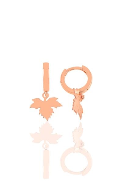 Gümüş çınar yaprağı  küpe