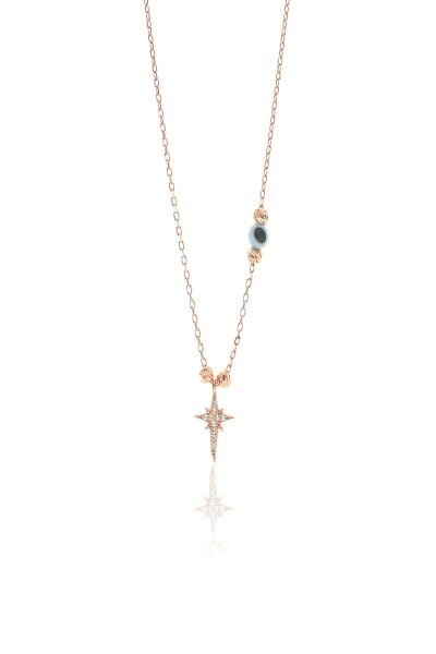 Gümüş dorica toplu kutup yıldızı kolye SGTL8856