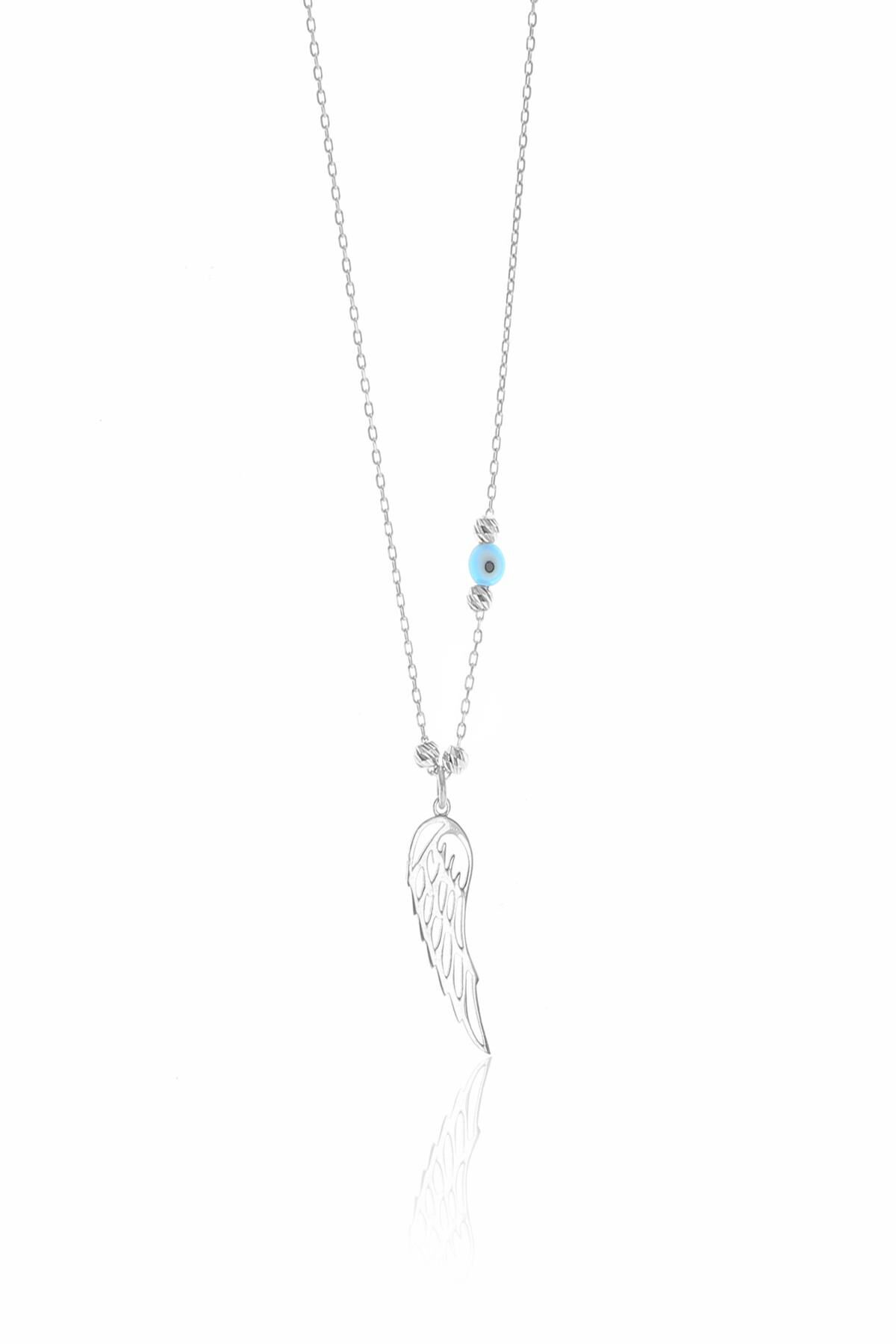 Gümüş dorica toplu kanat kolye SGTL8859