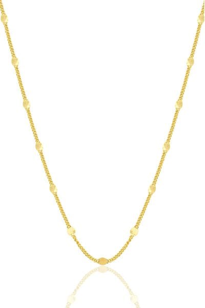 Gümüş altın yaldızlı pullu gurmet  zincir. SGTL10625GOLD