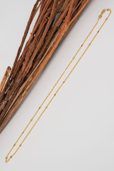 Gümüş altın yaldızlı pullu gurmet  zincir. SGTL10625GOLD