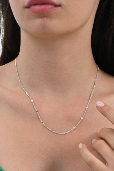Gümüş pullu gurmet  zincir. SGTL10625RODAJ