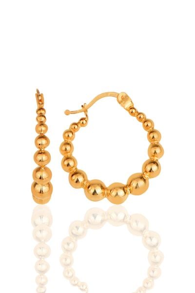 Gümüş rose toplu şarnel halka küpe  SGTL11552ROSE