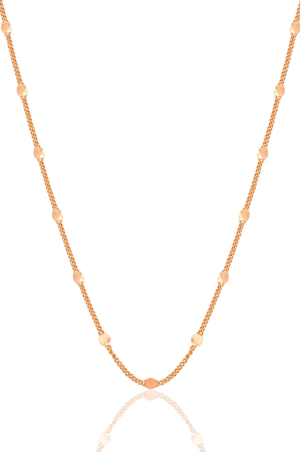 Gümüş rose pullu gurmet  zincir. SGTL10625ROSE