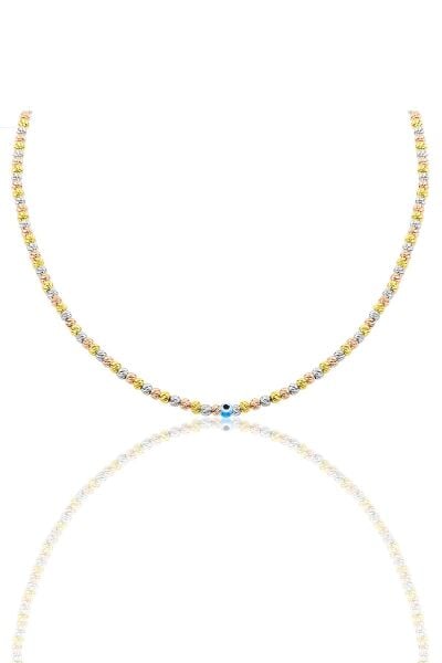 Gümüş renkli nazarlı dorica kolye  SGTL10391NAZAR