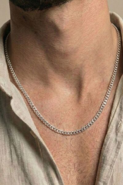 925 Ayar Gümüş Erkek Kolye Gurmet Modeli Kalın Erkek Zincir SGTL13212