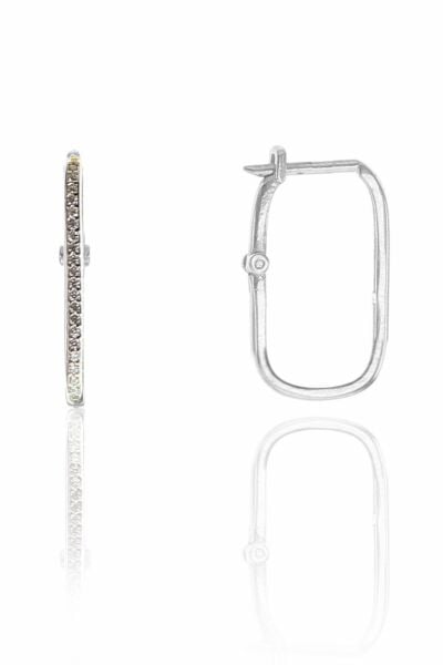 Gümüş zirkon taşlı göçmen küpe SGTL9156