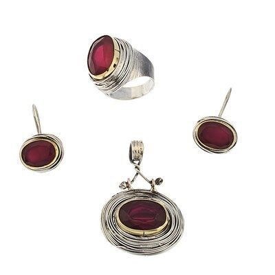 Otantik el işi taşlı sarmalı set set8494