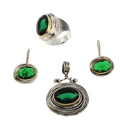 Otantik el işi taşlı sarmalı set set8493