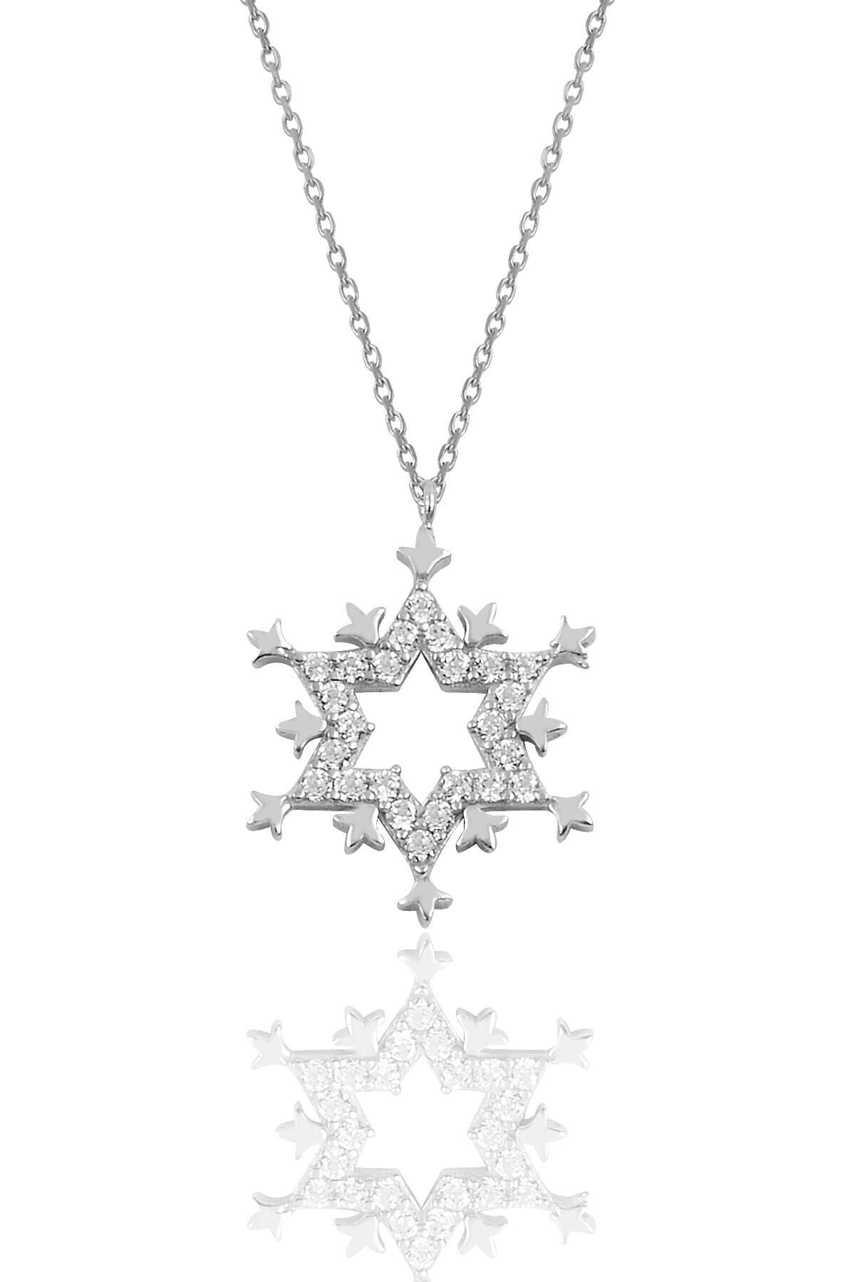 Gümüş yıldızlı kartanesi kolye SGTL10078 SGTL10078