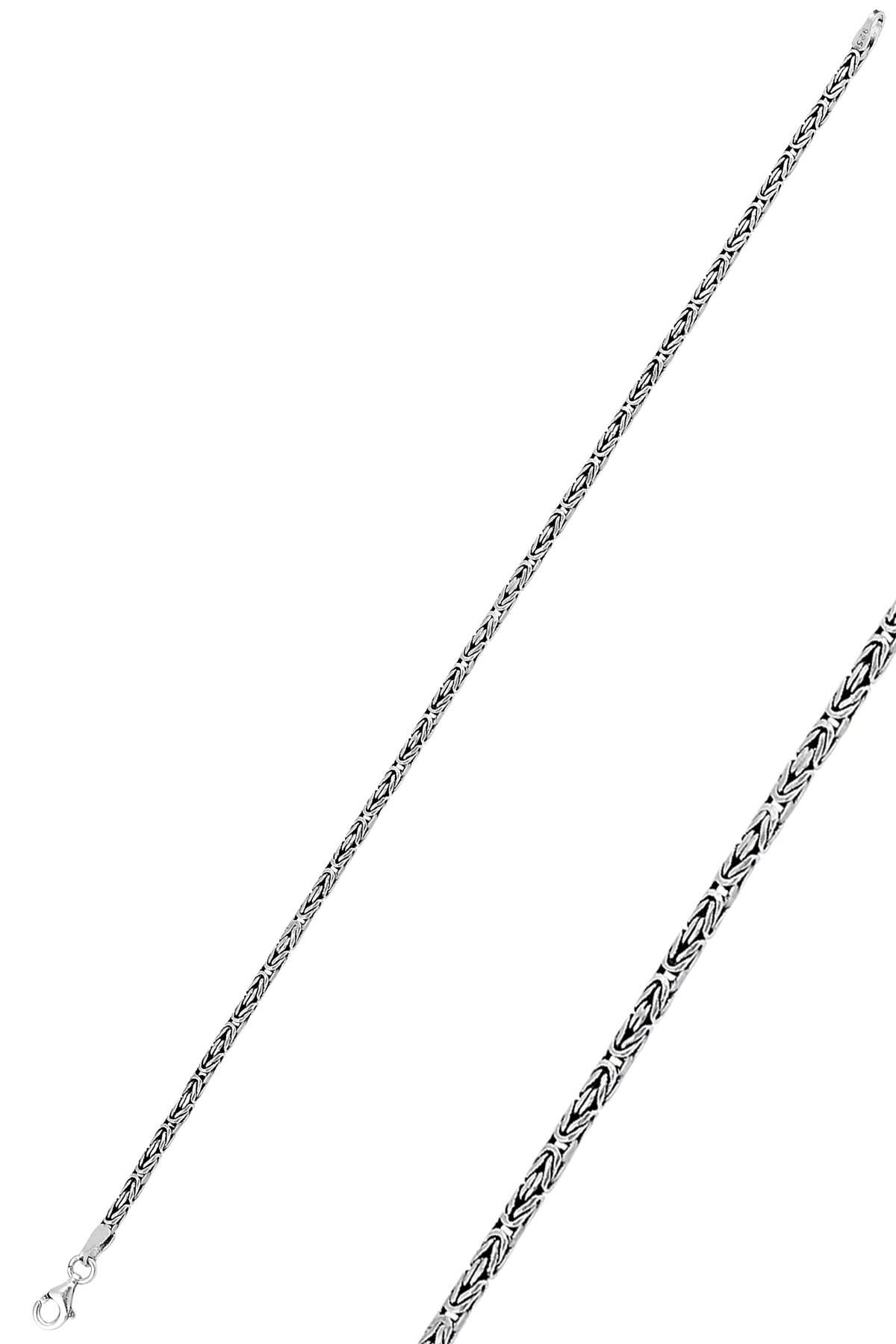 Gümüş oksitli erkek kral zincir bileklik. SGTL11727