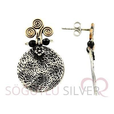 Otantik ve doğaltaş dövme modeli küpe kupe8427