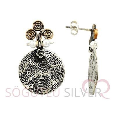 Otantik ve doğaltaş dövme modeli küpe kupe8425