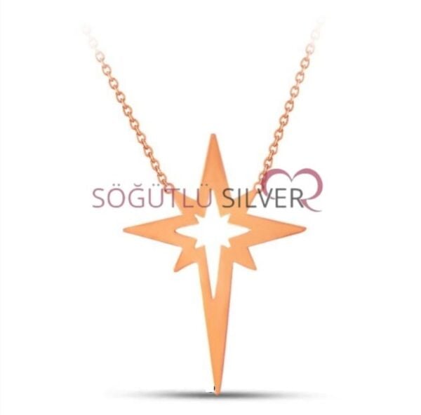uzun zincirli kutup yıldızı kolye SGTL3972