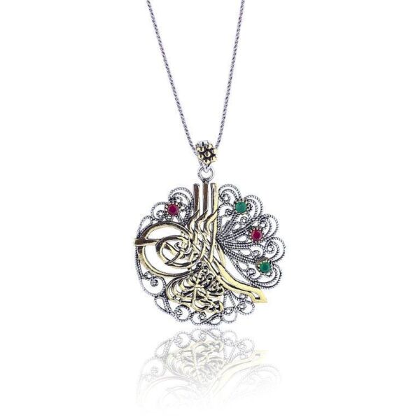 osmanlı tuğrası telkari kolye SGTL3974