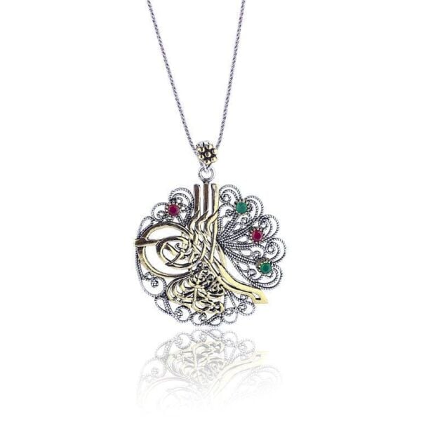 osmanlı tuğrası telkari kolye SGTL3974