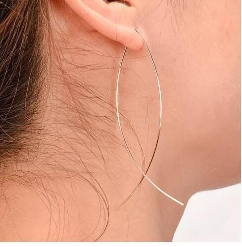 Gümüş oval  küpe SGTL8408