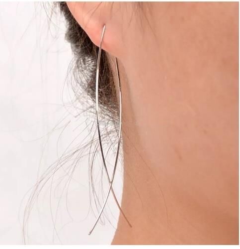 Gümüş oval  küpe SGTL8408